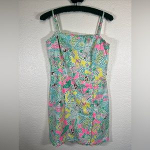 Lilly Pulitzer green pink play suit romper one piece